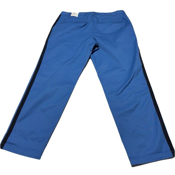 Talbots Women’s Supersoft Chino Pants Size 14 Relaxed Blue Side Stripe NWT - Picture 4 of 9